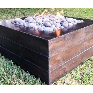 Timber Texture Fire Cube