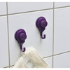 Strong Hold Vacuum Suction Cup Hooks Shower-Kitchen Walls Organizer Loofah Set 2