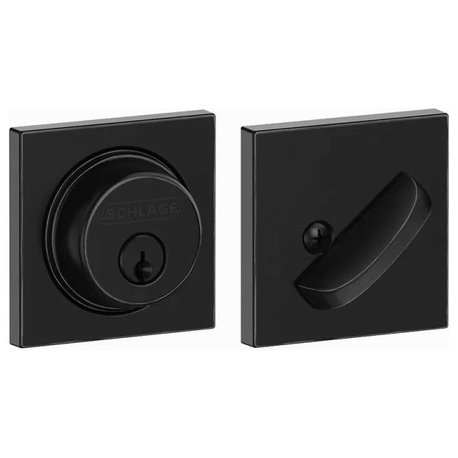 Schlage B60N-COL Single Cylinder Keyed Entry Grade 1 Deadbolt - Matte Black