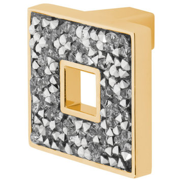 Wisdom Stone 4204 Carraway 1-5/16 Inch Square Cabinet Knob - Polished Gold