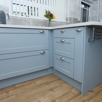 Powder Blue Shaker kitchen in Burnham-On-Sea