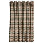 Paseo Road by HiEnd Accents - Huntsman Shower Curtain and Shower Rings Set, 72"x72" - Bring the Scottish highlands to your home with the Huntsman collection showcasing subtle brown and cream plaids with hints of green and burgundy. The Huntsman plaid pattern is easily paired with many of the other bedding sets in the lodge, hunting or western collections. Shower curtain includes a set of 12 matching fabric covered rings for easy hanging. Measures 72" X 72". Dry clean recommended. 65% polyester/35% cotton. Imported.