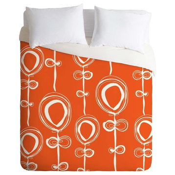Deny Designs Rachael Taylor Contemporary Orange Duvet Cover - Lightweight