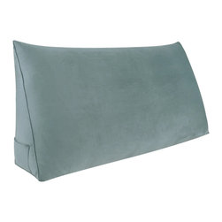 WOWMAX - Bed Rest Wedge Reading Pillow Back Support Headboard Daybed Cushion Grey, 39x20x8 - Bed Pillows