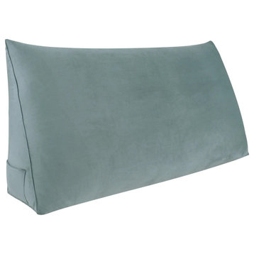 Bed Rest Wedge Reading Pillow Back Support Headboard Daybed Cushion Grey, 39x20x8