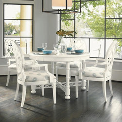 Ivory Key 5 Piece Round Knapton Hill Dining Table With Mill Creek Arm Dining Cha - Products
