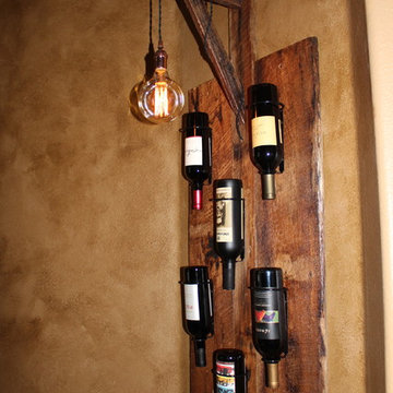 Barn Wood Wine Holder and Light