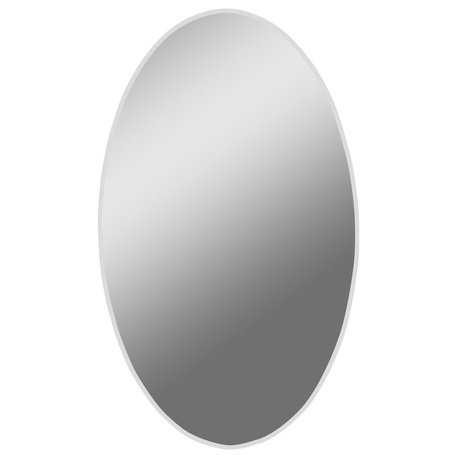 Helmer Oval Bevel Frameless Wall Mirror