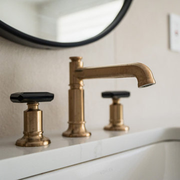 Zen Bathroom Remodel with Floating Vanity and Freestanding Tub