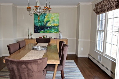 Inspiration for a transitional dining room remodel in New York