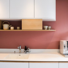 cuisine couleur rose cuivré dynamique