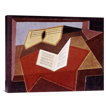 "Guitar With Sheet of Music" Stretched Canvas Giclee by Juan Gris, 30"x24"