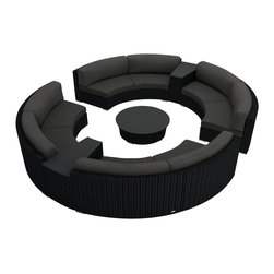 7 Piece Urbana Eclipse Outdoor Sectional Set - Outdoor Lounge Sets