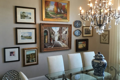 Elegant dining room photo in Miami