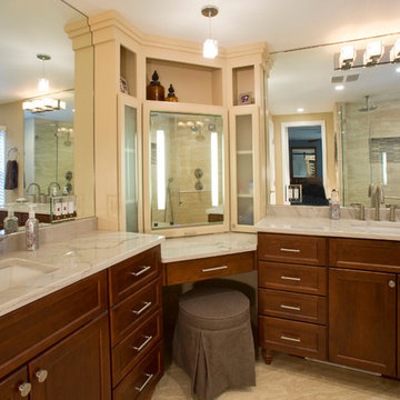 Master Bath with Custom Makeup Station