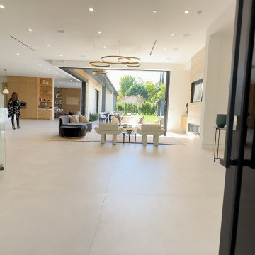 Open-Plan Interior with Full-Height Sliding Glass to Patio - Woodland Hills