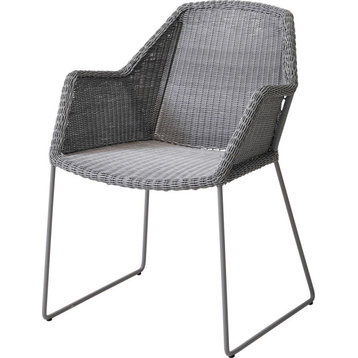 Breeze Chair with Cantilever Legs (Set of 2) - Light Gray, Antique-Line Weave