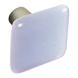 CKP - Art Glass Knob, Neo-Lavender Shift, Dull Brushed Nickel Base - Cabinet And Drawer Knobs