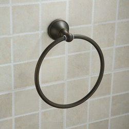 Oil Rubbed Bronze Round Towel Ring TAB1007 - Bathroom Accessories