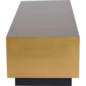 Asher Coffee Table, Gold, Black