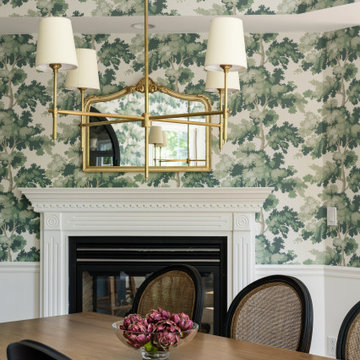 Gorgeous Green & Black Tones in Dining Room Renovation