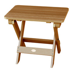 Highwood - Outdoor Folding Adirondack Side Table, Toffee - Outdoor Side Tables