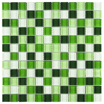 11.75"x11.75" Rani Mosaic Tile Sheet, Green