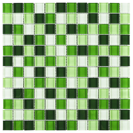 11.75"x11.75" Rani Mosaic Tile Sheet, Green