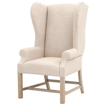 Arm Chairs Chateau Arm Chair Bisque French Linen, Natural Gray Ash
