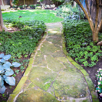 Flagstone path entry