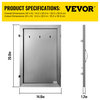 VEVOR 14WX20H BBQ Island 304 Stainless Single Door Walled & SS Handle