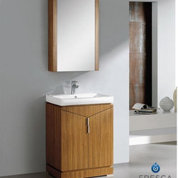 Fresca Elissos 24 x 19 Wild Honey Oak Modern Bathroom Vanity FVN8123WO - Bath Products
