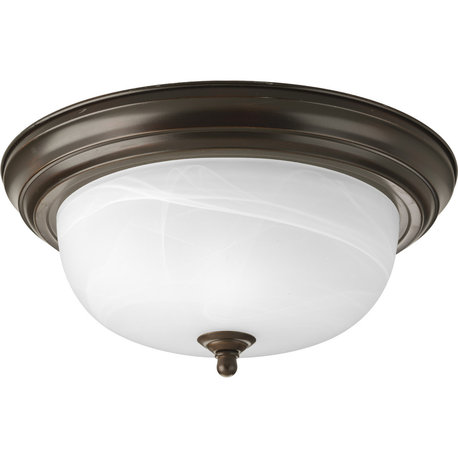 2-Light Close-To-Ceiling, Antique Bronze