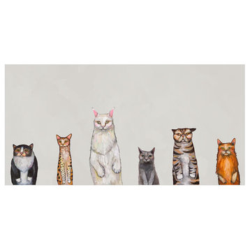 "Cats Cats Cats - Gray" Canvas Wall Art by Eli Halpin
