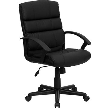 Durable Leather Swivel Task Office Chair