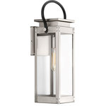 Progress - Progress P560005-135 Union Square - One Light Outdoor Medium Wall Lantern - Union Square features a reproduction gas lantern inspiration. A Stainless Steel finish complements the natural polished material and clear flat glass panels. Mechanical details – such as exaggerated knobs – provide character to the form. Open bottom design allows easy access to replace lamps without removing any pieces. Stainless Steel finish Gas lantern inspired Clear flat glass panels Mechanical details provide character Open bottom design for easy relamping .Shade Included: TRUE Warranty: 1 YearRoom Style: Outdoor* Number of Bulbs: 1*Wattage: 100W* BulbType: Medium Base* Bulb Included: No