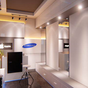 samsung and iphone shop interior