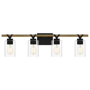 Quoizel DEVN8632 Devon Court 4 Light 32"W Bathroom Vanity Light - Matte Black