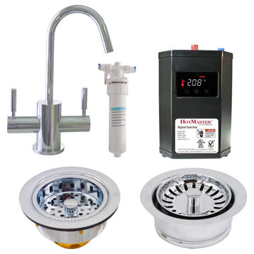 CO149 Hot/Cold Water Dispenser, Digital Tank, Filter, Flanges, Polished Chrome