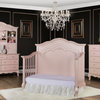 Evolur Aurora 5-in-1 Convertible Crib, Blush Pink Pearl