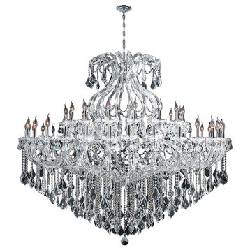 Maria Theresa Chandelier, 72"x 60", L49, Chrome Finish, Clear Crystal