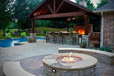Fairview TX, Pool Cabana, Fireplace, Firepit, & Outdoor Kitchen