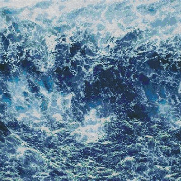 Deep Blue Rouge Waves | Glass Mosaic | PIXL Mist Collection