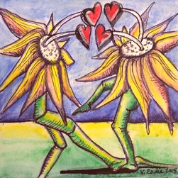 "Dancing Daisies". - Paintings