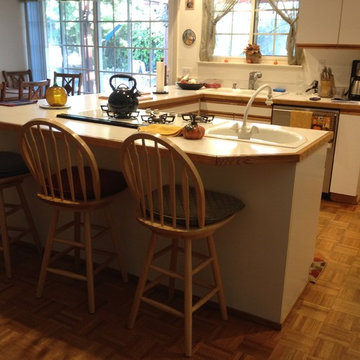 Counter Height One Level Peninsula