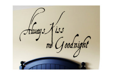 "Always Kiss Me Goodnight" Romantic Wall Decal