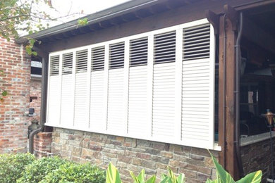 Outdoor Kitchen Operable Louver Shutters