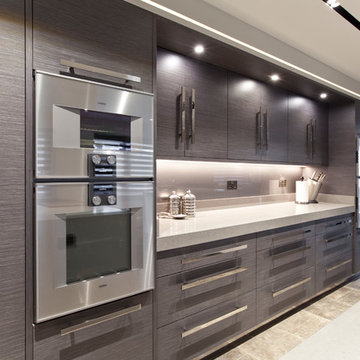Contemporary Kitchen Grey and White