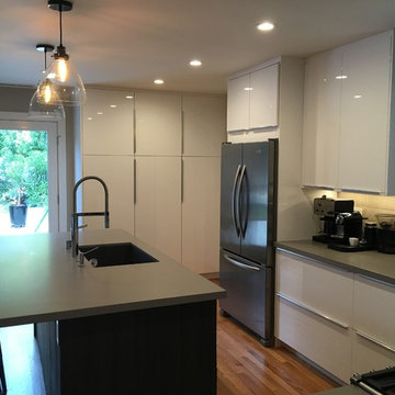 Contemporary high-gloss IKEA kitchen