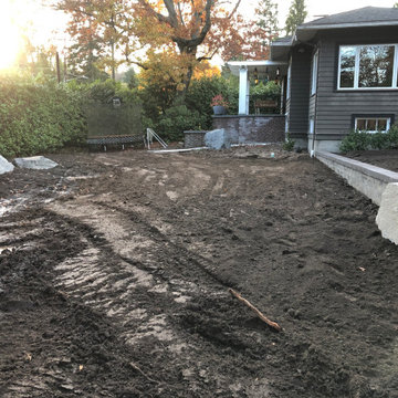 Bocce Ball Court, Pond, Granite Rocks and Dimensonal Flagstone